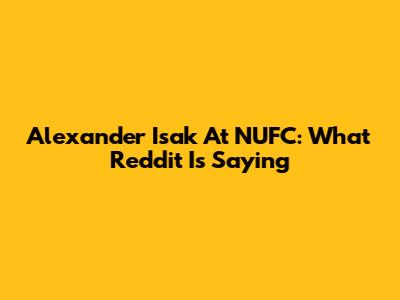 Alexander Isak At NUFC: What Reddit Is Saying