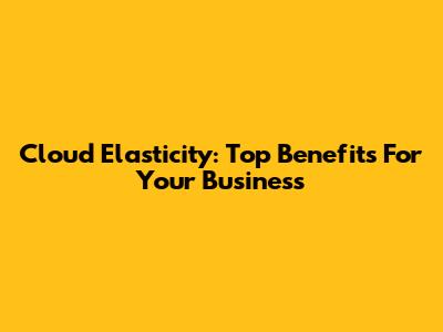 Cloud Elasticity: Top Benefits For Your Business