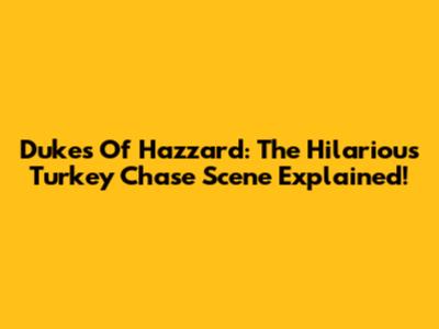 Dukes Of Hazzard: The Hilarious Turkey Chase Scene Explained!