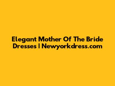Elegant Mother Of The Bride Dresses | Newyorkdress.com