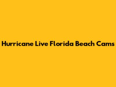 Hurricane Live Florida Beach Cams