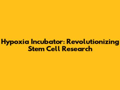 Hypoxia Incubator: Revolutionizing Stem Cell Research