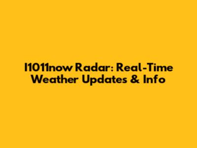 I1011now Radar: Real-Time Weather Updates & Info
