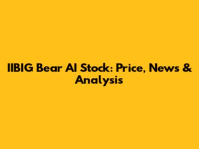 IIBIG Bear AI Stock: Price, News & Analysis