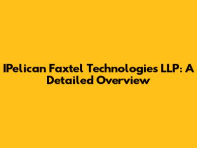 IPelican Faxtel Technologies LLP: A Detailed Overview