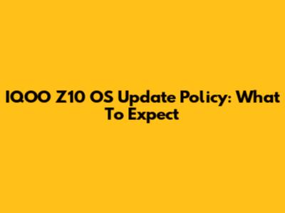 IQOO Z10 OS Update Policy: What To Expect