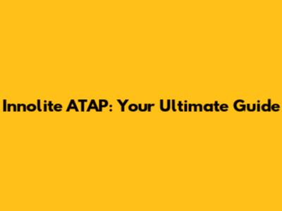 Innolite ATAP: Your Ultimate Guide