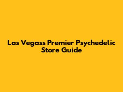 Las Vegas's Premier Psychedelic Store Guide