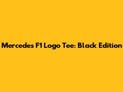 Mercedes F1 Logo Tee: Black Edition