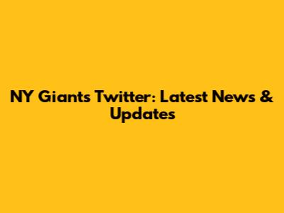 NY Giants Twitter: Latest News & Updates