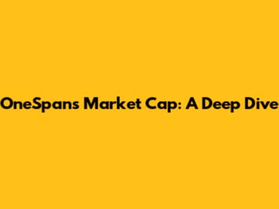 OneSpan's Market Cap: A Deep Dive