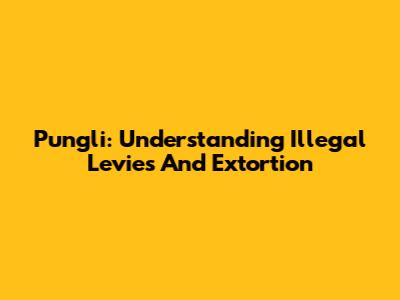Pungli: Understanding Illegal Levies And Extortion