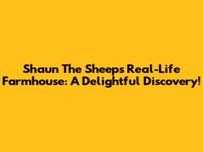 Shaun The Sheep's Real-Life Farmhouse: A Delightful Discovery!